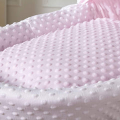 Pink Dimple Moses Basket Bedding Set