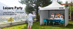 VEVOR 10x10 FT Pop up Canopy with Removable Sidewalls Portable Gazebo & Wheeled Bag UV Resistant Waterproof Tent for Patio