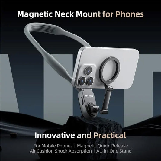 Elevate Your Selfie Game with the TELESIN Silicone Neck Mount Magnetic Selfie Stick Phone Neck Holder