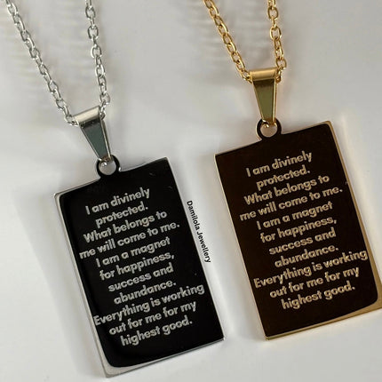‘I AM’ Protection&Manifestation Necklace - Gold/Silver - Double Sided