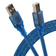 Maplin USB-A to USB-B Cable - Blue, 1m