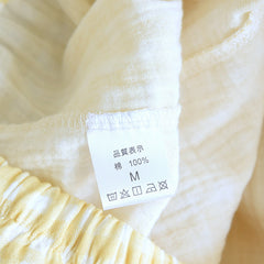 Washed Cotton Double-layer Gauze Short-sleeved Trousers Casual Loose Outfit