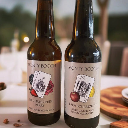 Mixed Case of Raw, Unfiltered Kombucha 330ml (12 or 24 Pack)