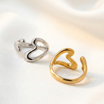 Heart to Heart Ring - Gold/Silver
