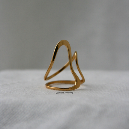 Lined ‘Liana’ Twist Ring