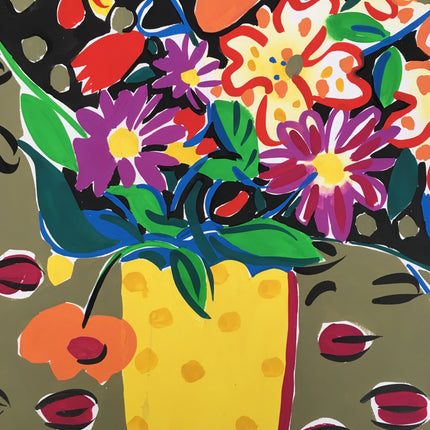 Yellow Spotted Vase Painting