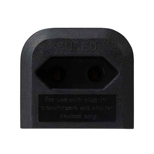 Maplin EU 2 Pin Mains Plug to UK 3 Pin Mains Plug Converter with 3 Amp Fuse - Black