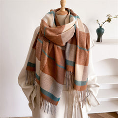 Unisex Autumn And Winter All-matching Tassel Scarf