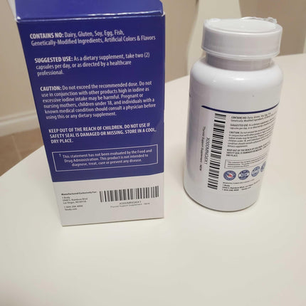 1 Body Thyroid Support Supplement – 90-Day, 3 Pack (Non-GMO Vegetarian)