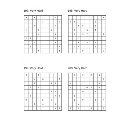 1000 Sudoku Puzzles - 5 DIFFICULTY LEVELS - 4 Per Page - Large Print - Solutions Included