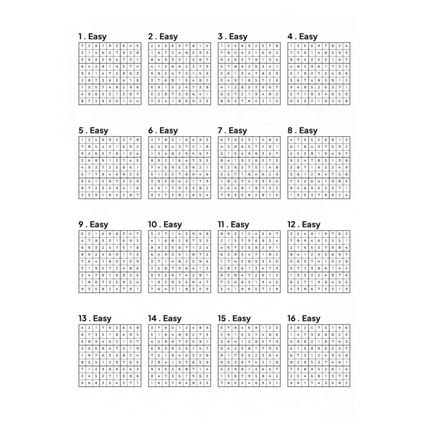 1000 EASY Sudoku Puzzles - 4 Per Page - Large Print - Solutions Included - Great For Beginners