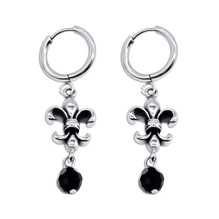 Fleur De Lis Hoop Earrings