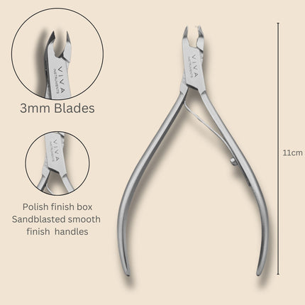 Cuticle Nipper Silver - 3mm Tip/Blades