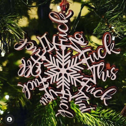Christmas Decoration Snowflake Letter Shape Pendant