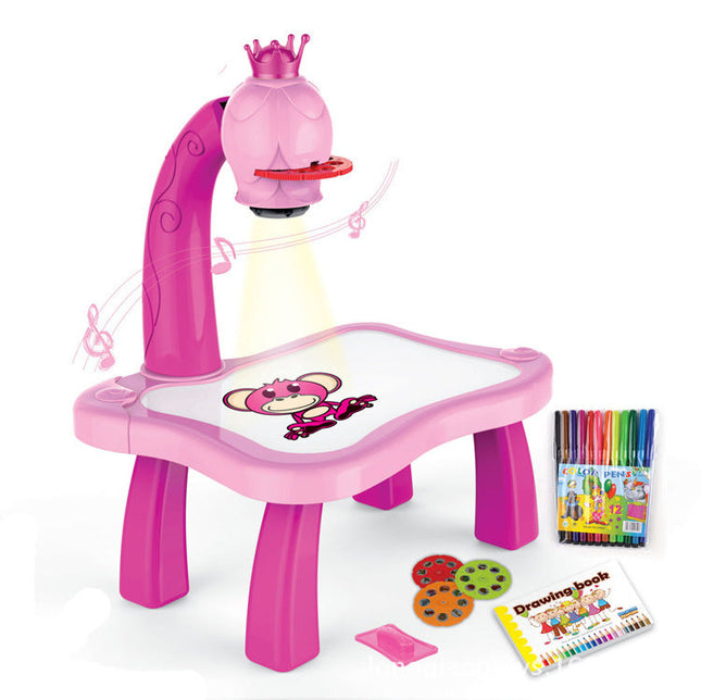 Children Smart Projector Painting Drawing Projector Table Desk Toy