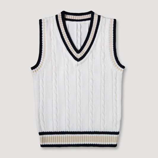 Thick V-neck Pullover Woolen Student Sleeveless School Uniform Sweater Vest