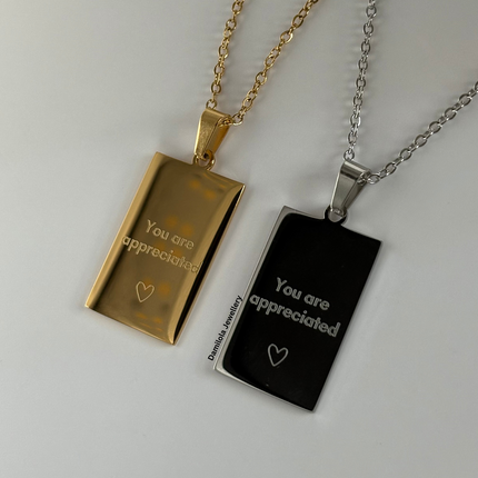 ‘Queen of my Heart’ Necklace - Gold/Silver - Double sided