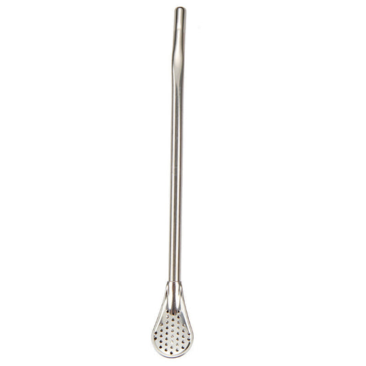 Stirring Spoon With Stainless Steel Filter Straw