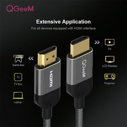 Qgeem HDMI Cable 1m 2m 5m HDMICable HDMI To HDMI 2.0 4K Cable