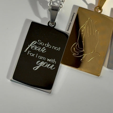 ‘So Do Not Fear’ Necklace - Gold/Silver - Double Sided