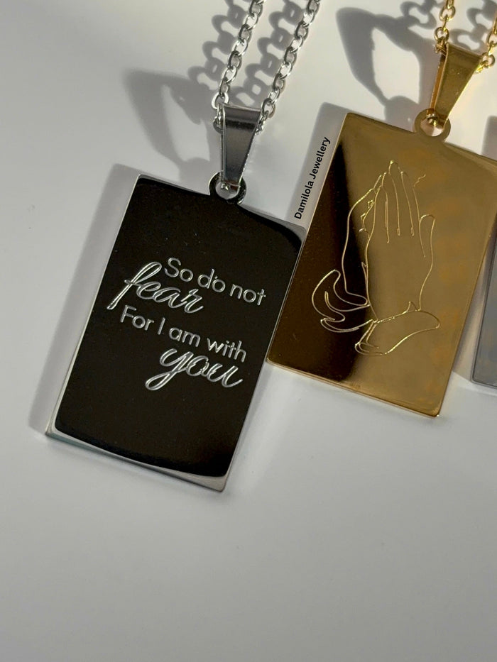 ‘So Do Not Fear’ Necklace - Gold/Silver - Double Sided