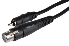 ProSound XLR Female Connector to RCA Phono Cable - Black, 0.23m