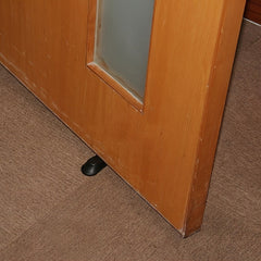 5pcs Black Plastic Door Stopper Wedges for Home and Office Use - Durable & Sturdy