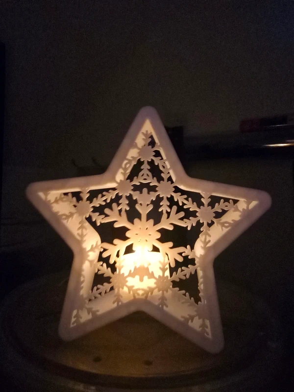 Christmas Star Tea Light Holder – Festive Glow for Cozy Nights