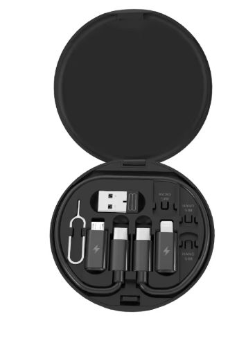 Multi USB Type-C to C 60W Charging Adapter Cable Kit – USB-C to Lightning, USB-A/Type-C to Micro/Type-C/Lightning Conversion Set – Fast Charging & Data Transfer