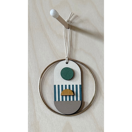 Small Geometric Wall Hanging - Mini Mid-Century Wall Art - Little Wooden Decoration - Contemporary Wall Decor