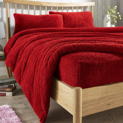 OLIVIA ROCCO Teddy Fleece Extra Deep Fitted Sheet Plush Soft Winter Bedding Snug Elastic