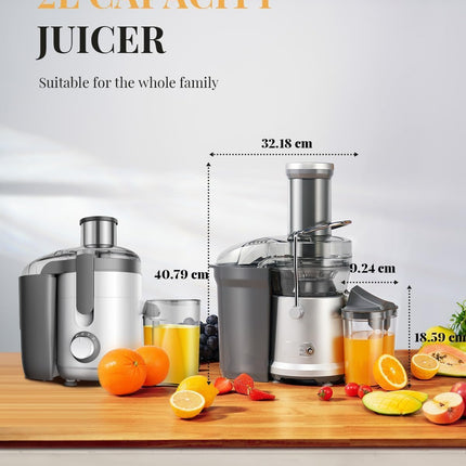 1200W Juicer 2L Whole Fruit Juice Machine Easy Clean High Yield GDOR