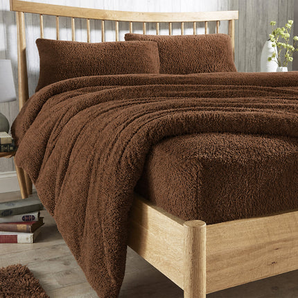 OLIVIA ROCCO Teddy Fleece Extra Deep Fitted Sheet Plush Soft Winter Bedding Snug Elastic