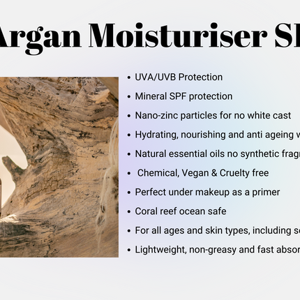 Argan Daily Moisturiser with SPF30 UVA/UVB protection 120ml