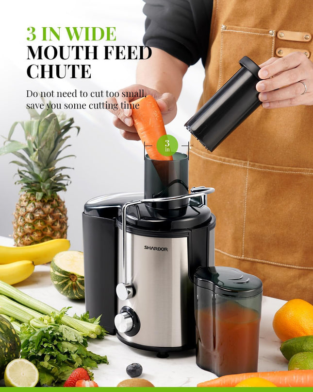 Juicer Machine 800W 3 Speed Control Stainless Steel Extractor SHARDOR