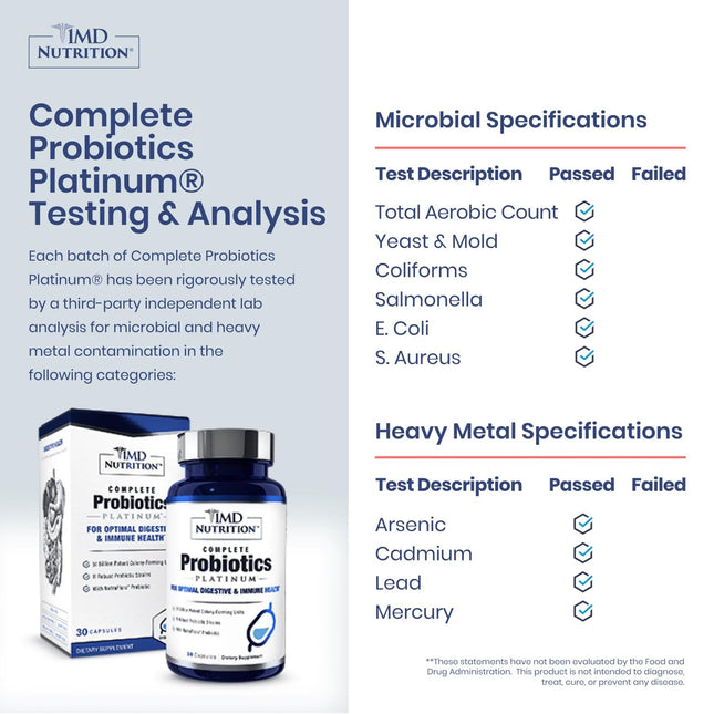 1MD Complete Probiotics Platinum | 51 Billion CFU, 11 Strains, Dairy-Free | Digestive Health Support | 3-Pack