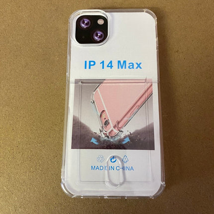 Soft TPU Clear Case With Card Slot - For iPhone 14 Plus