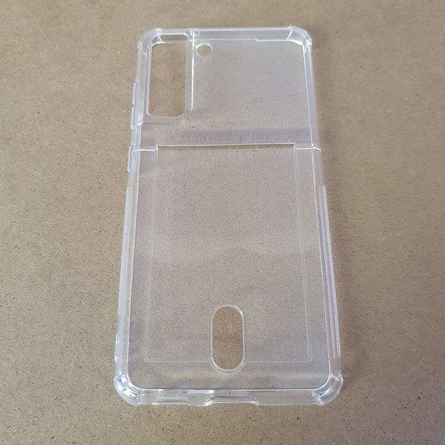 Soft TPU Clear Case With Card Slot - For Samsung S21 FE