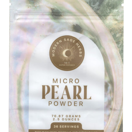 2.5oz Pure Pearl Powder 10:1 Extract – 36 Servings | Collagen & Anti-Aging | Modern Sage Herbs
