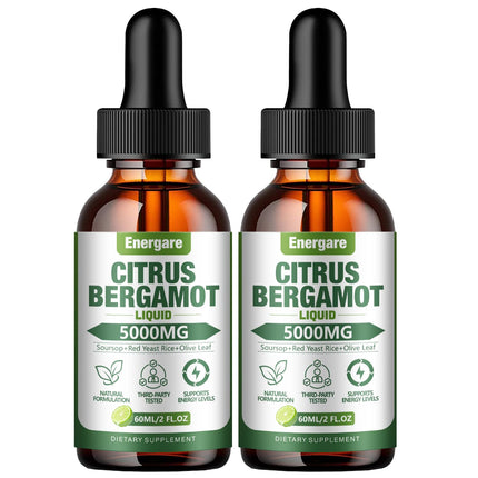 2 Pack Citrus Bergamot Liquid Drops 5000mg – Cholesterol Support (4 oz)