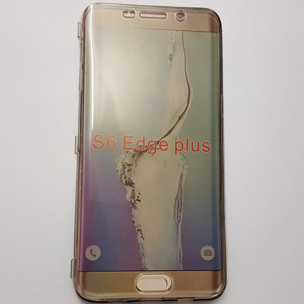 TPU Flip Wallet Smoke Black Case - For Samsung Galaxy S6 edge+