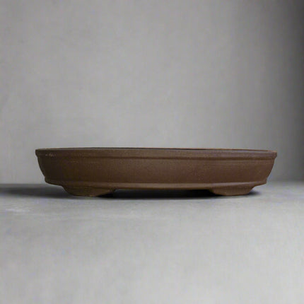 36cm Premium Unglazed Bonsai Pot | Oval | 36cm x 25cm x 6cm | Brown