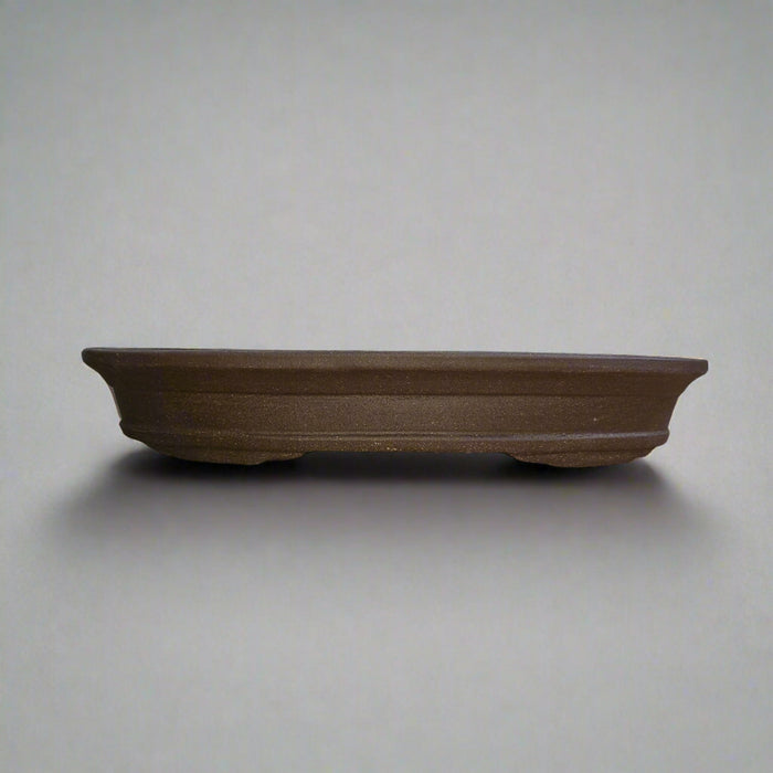 39cm Unglazed Bonsai Pot | Oval | 39cm x 27cm x 7cm | Brown
