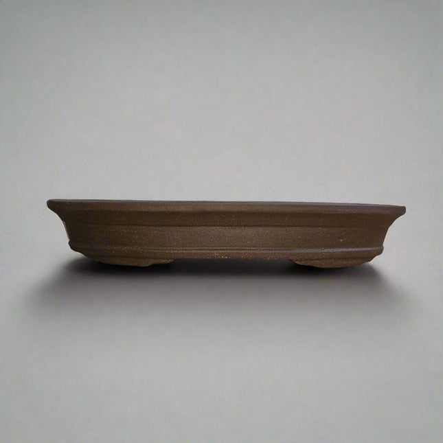33cm Unglazed Bonsai Pot | Oval | 33cm x 23cm x 5cm | Brown