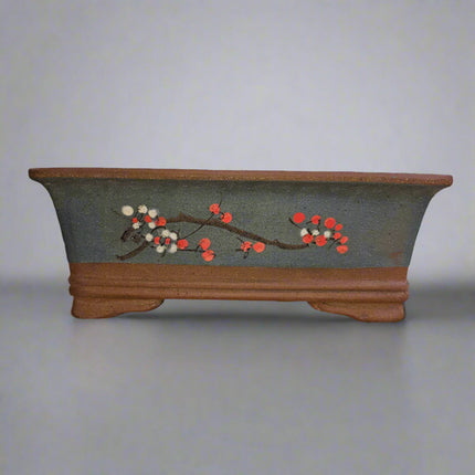 35cm Unglazed Bonsai Pot | Rectangle | 35cm x 26cm x 14cm | Brown