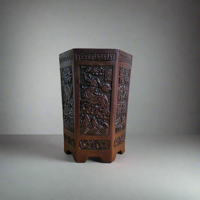 17cm Premium Unglazed Bonsai Pot | Cascade | 17cm x 25cm | Brown