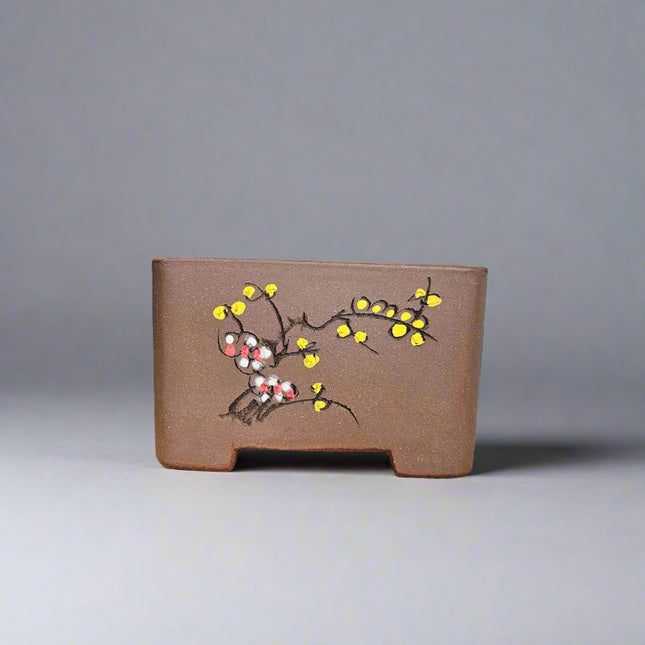 26cm Premium Unglazed Bonsai Pot | Cascade | 26cm x 16cm | Brown