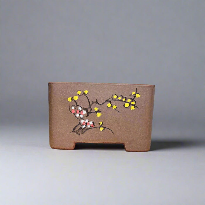 26cm Premium Unglazed Bonsai Pot | Cascade | 26cm x 16cm | Brown
