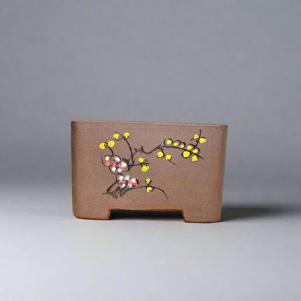 19cm Premium Unglazed Bonsai Pot | Cascade | 19cm x 12cm | Brown