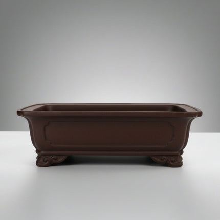 24cm Premium Unglazed Bonsai Pot | Rectangle | 24cm x 16cm x 8cm | Brown